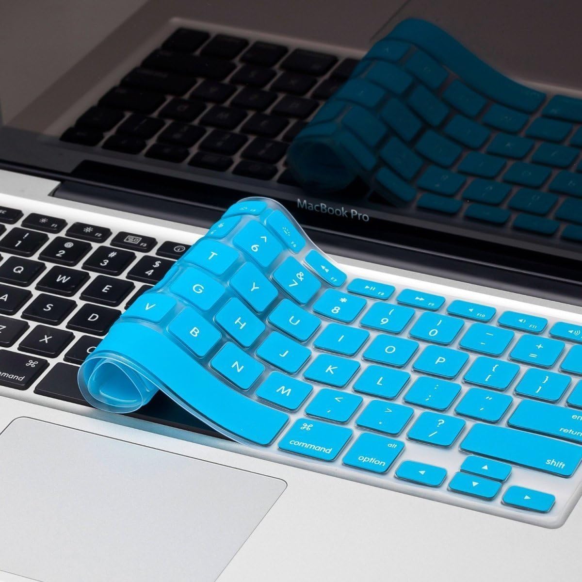 ECellStreet® Silicone Compact Keyboard Skin Guard Cover Compatible for MacBook Pro Retina 12 Inch - Aqua Blue
