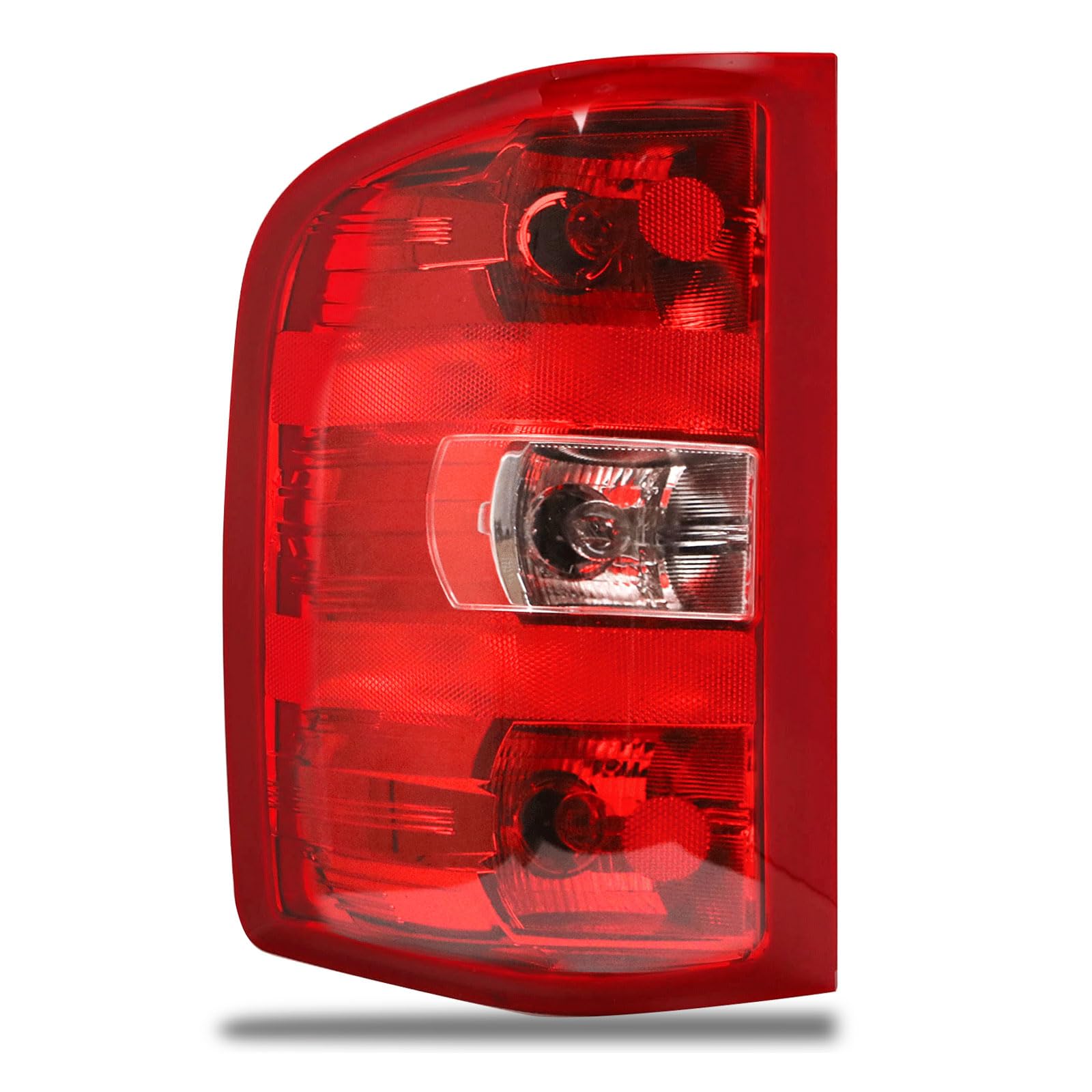 Photo 1 of Lathsy Tail Light Assembly Compatible With 2007-2013 Chevy Silverado 1500 2500HD 3500HD GMC Sierra 2500 HD 3500 HD (Red Border, Left Driver Side)