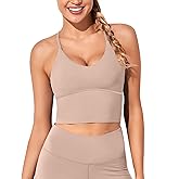 XUNYU Women Longline Sports Bra Workout Tank Tops Strappy Criss Cross Crop Fitness Gym Yoga Running Shirts