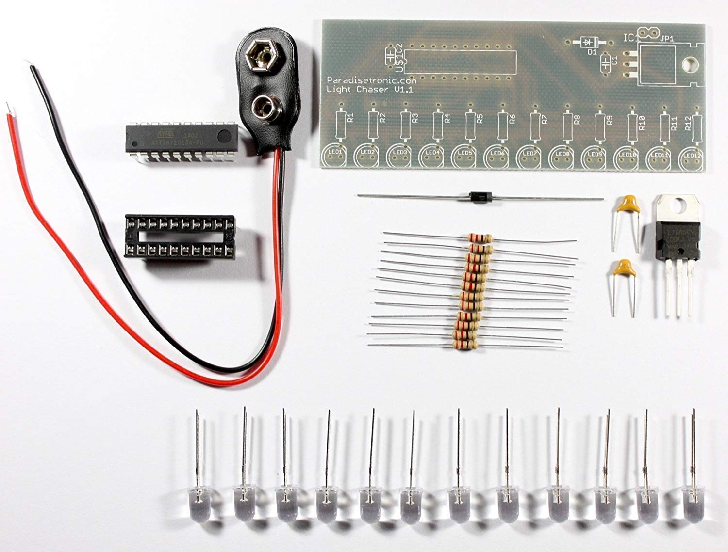 Paradisetronic.com 12-Channel Running Light Kit with Super Bright LEDs, Atmel microcontroller, 6V-12V (Blue) - Image 4
