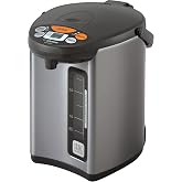 Zojirushi Micom Water Boiler and Warmer CD WCC30, 3.0l, 101 Oz (Silver) | Four heat settings, Quick Temp mode, actual temperature display, timer