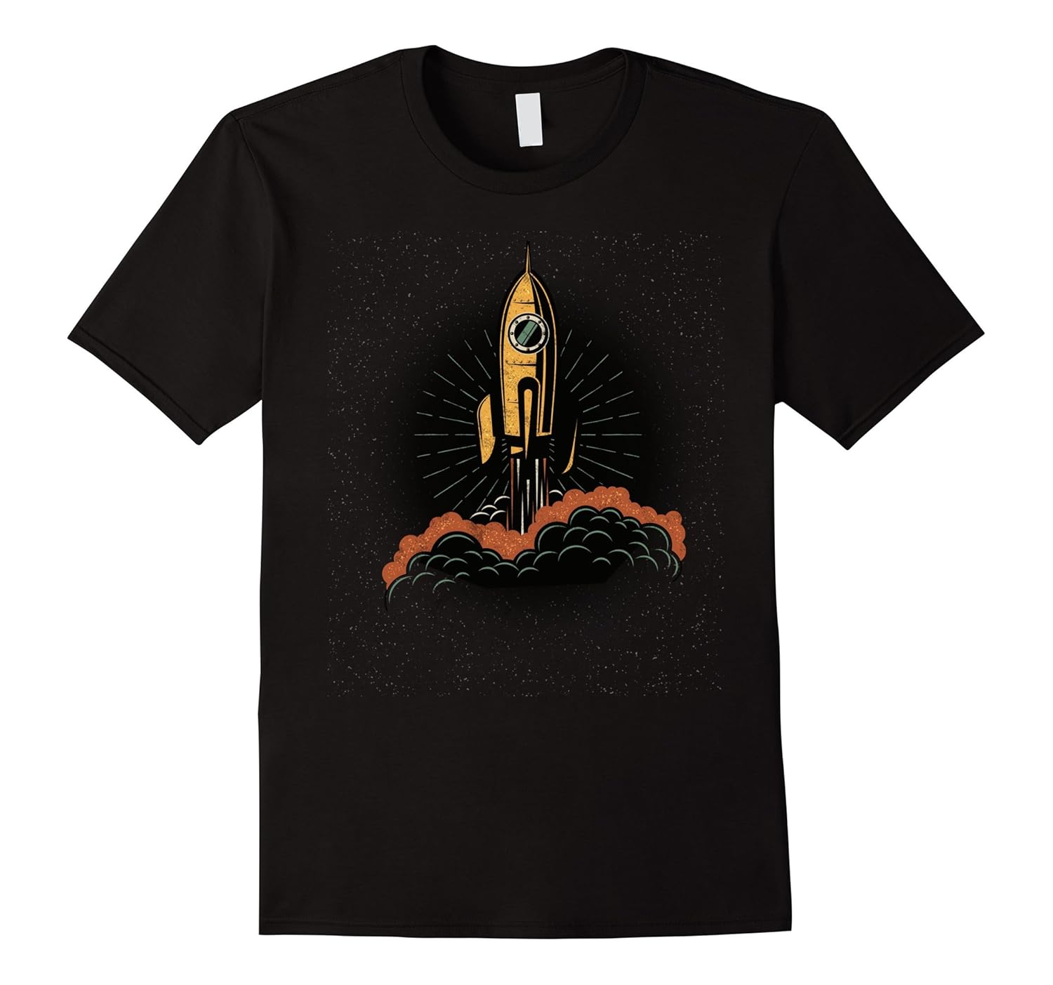 Steampunk Vintage Rocket to the Galaxy T Shirt-Rose