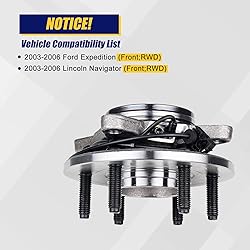 KUSATEC 515042 Front Wheel Bearing and Hub Assembly