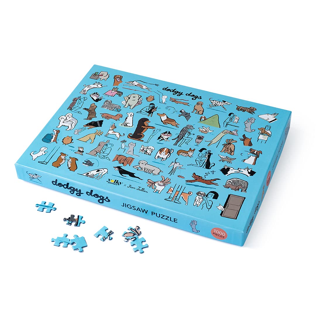 Dodgy Dogs Jigsaw Puzzle | 1000 pieces for Adults and for Kids | Special edition by Jean Jullien x Yolky Games