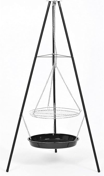 Hi-Gear Tripod BBQ Charcoal Grill for Camping & Outdoor Cooking