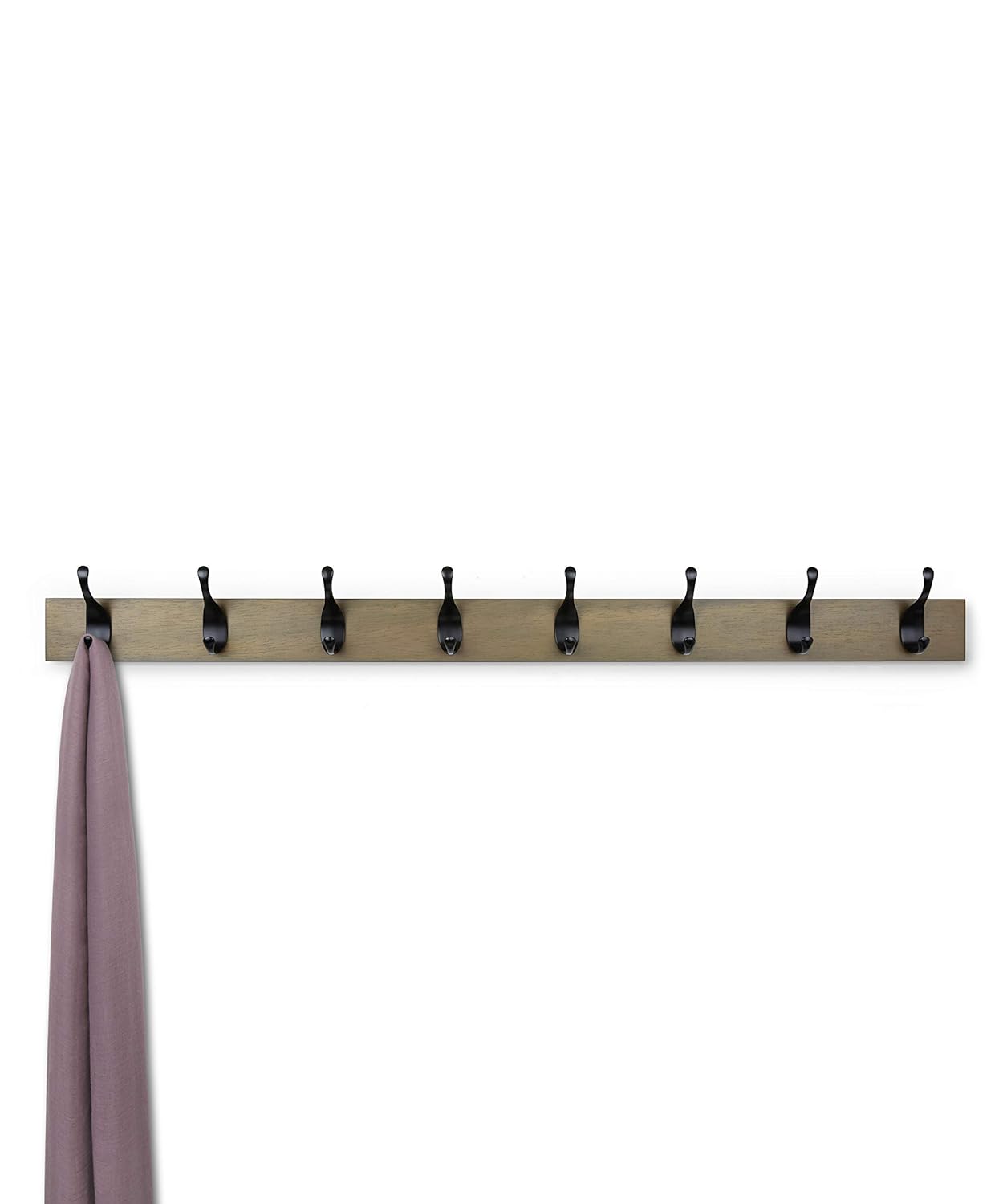 Appendiabiti Da Parete In Legno Con 8 Ganci Ribaltabili – Stile Rustico Salvaspazio, 42x17 Cm, Capacità 15 Kg, Per Ingresso E Corridoio - 4
