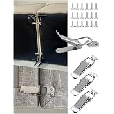 Fizzest Sofa Connectors to Make Sectional Stay，Keep Sectional Couch Together，Modular Clamps，Sectional Couch Hooks Clips Bracket to Hold in Place，Furniture Connectors (1 Box of 4 Pieces)