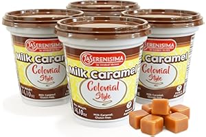 LA SERENISIMA La Serenísima Dulce de Leche - Authentic Milk Caramel Spread from Argentina - Gluten-Free Creamy Caramel Sauce for Baking, Desserts - Rich Flavor for Pancakes, Waffles - 14.1 Ounce (Pack of 4)
