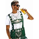 Blulu Oktoberfest Men 3D Short Sleeve T-Shirt for Bavarian Beer Festival Costume