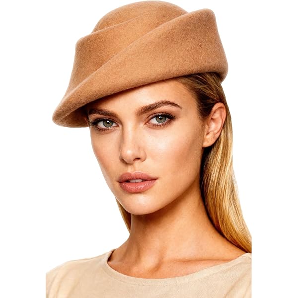 1676 Wool Felt Small Top Beret Hats For Women Female Ladies Elegant Penkiiy French Beret Hats for Women Wool Felt Elegant Women  main image 3