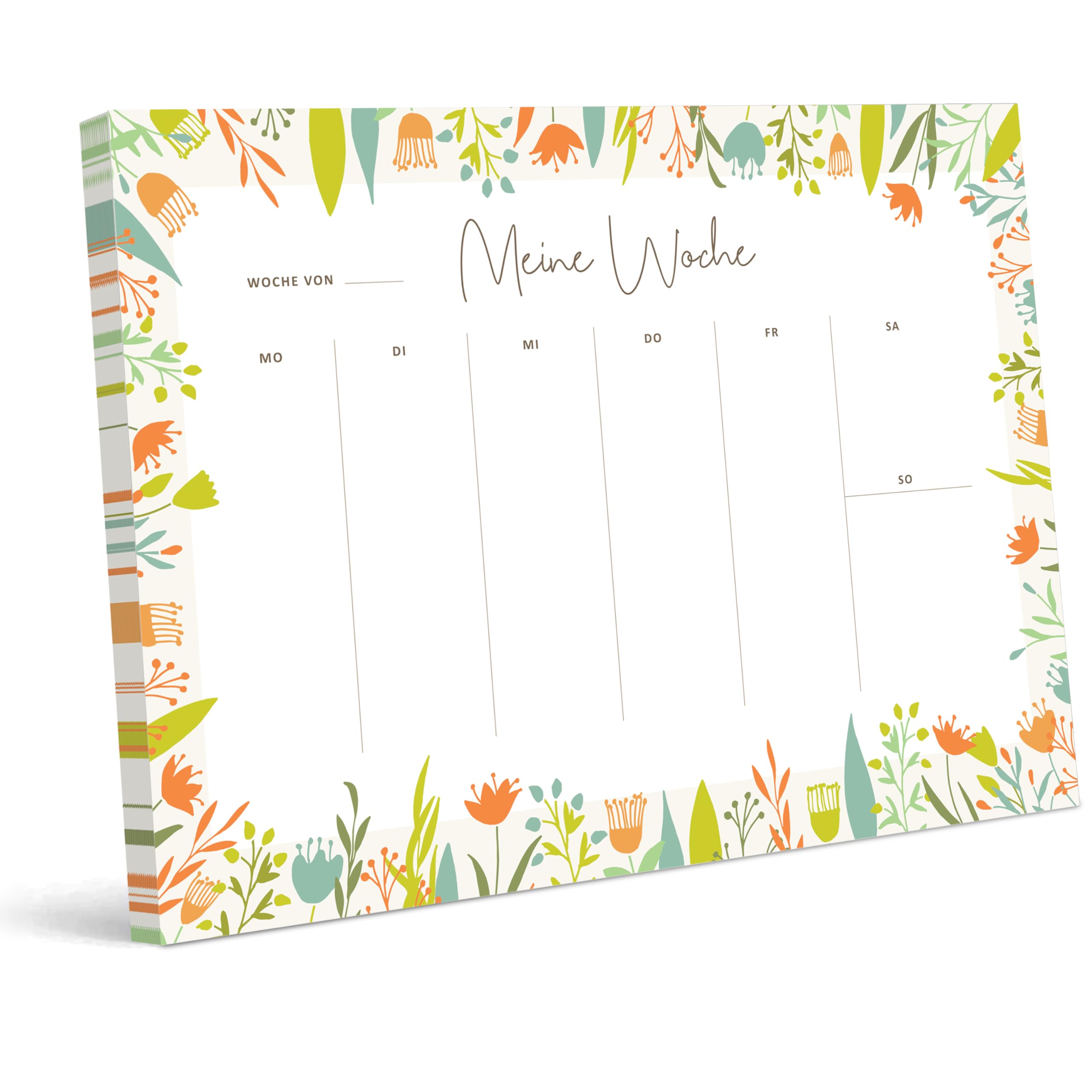 Cucoller Weekly Planner Pad A4 without Fixed Date (50 Pages), Desk Pad with To Do List, Weekly Calendar Weekly Planner with Weekly Overview for Appointments, Tasks & Notes