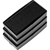 E/20 Replacement Pad Compatible for 2000 Plus Printer 20 - Water Based - Pack of 3 - Black