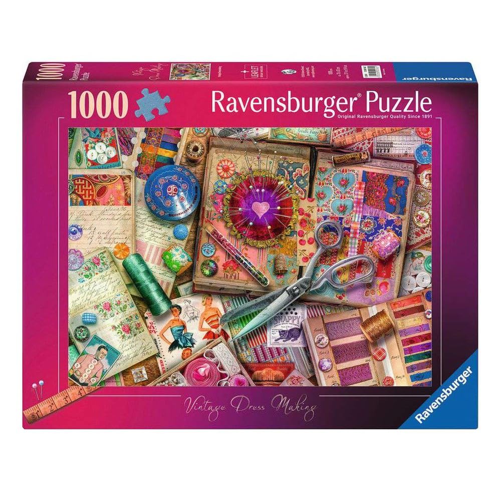 Ravensburger Aimee Stewart Vintage Dressmaking 1000 Piece Jigsaw Puzzles for Adults and Kids Age 12 Years Up