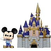 Funko POP Town: Walt Disney World 50th - Cinderella Castle with Mickey Mouse, Multicolor, 4 inches, (58965)