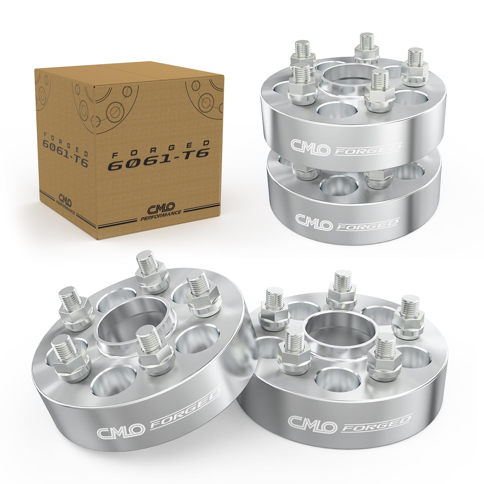 Photo 1 of Customadeonly 38mm (1.5") Forged Hubcentric Wheel Spacers 5x108 (5x4.25) – 63.4mm Bore, M12x1.5 – Wider Stance & Better Cornering for Ford Fusion, Jaguar XF/XJ/XK/F-Type, Lincoln MKZ/MKC – 4pc