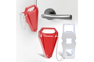 HELEMAN Hotel Door Locks for Travelers - Portable Door Lock for Travel Door Safety Locks from Inside, Extra Home Security Door Lock Latch Hotel Safety Essential Bedroom First Apartment Must Haves for Women