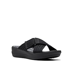 Clarks Women's Arla Wave Slide Sandal, Black