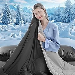 FineMay Cooling Comforter King Size, Double-Sided