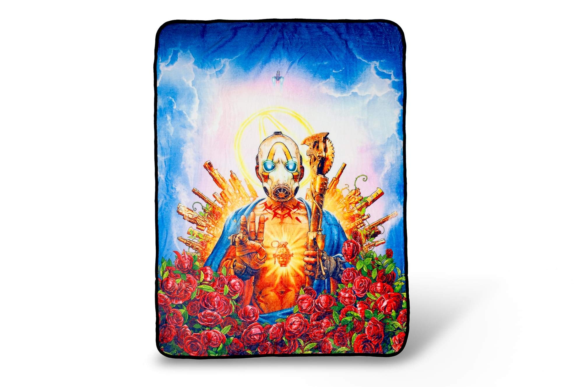 Just Funky Borderlands 3 Psycho Bandit Cover Art Fleece Throw Blanket | 60 x 45 Inches