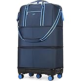 Ailouiskids Rolling Duffle Bag with Detachable Wheels, Large Capacity Expandable Foldable Suitcase for Travel,Collapsible Luggage Carry on Duffel Overnight Weekend Bags