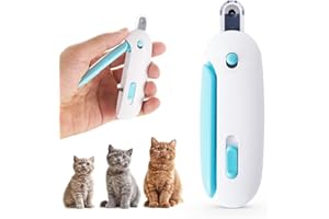 Dfqsofd Cat Nail Clipper Adjustable Size, Cat Claw Clippers with 3-Size Trimming Hole & Hidden Nail File Round Hole Blade Pet