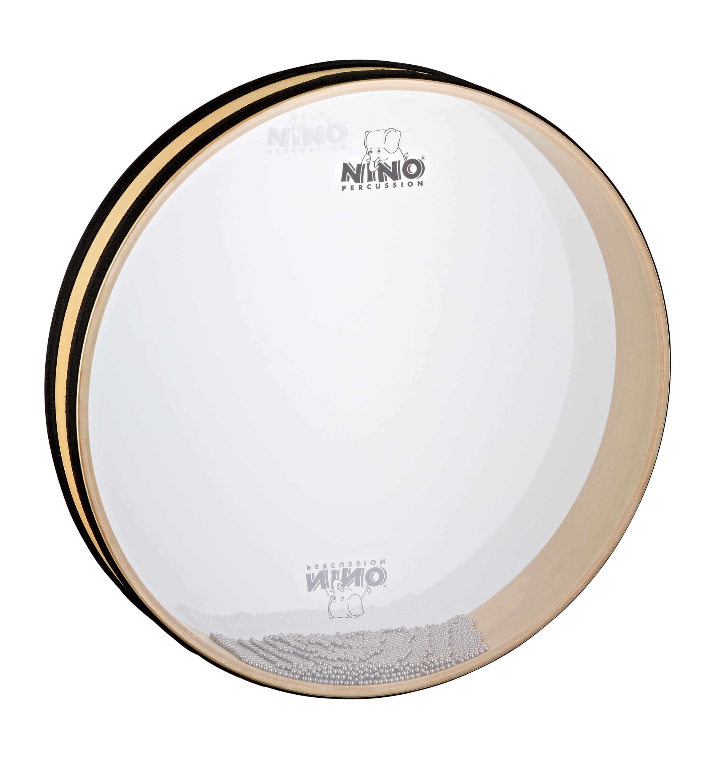Nino Percussion Sea Drum Instrument - Very large Hand drum for Children from 5 Years - Diameter 14 inch (ca. 35,5 cm) - Siam Oak, Natural (NINO30)