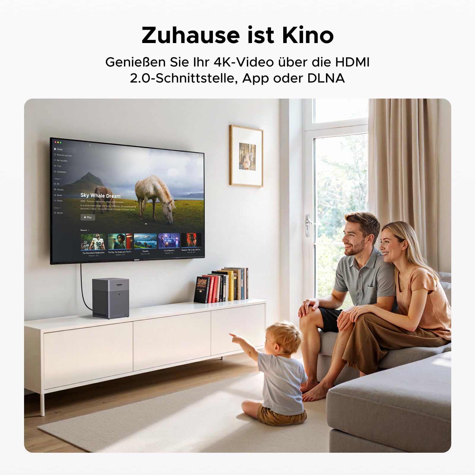 UGREEN NASync DH4300 Plus 4 Bay NAS für Zuhause, Büro und Teams (ohne HDD) 4