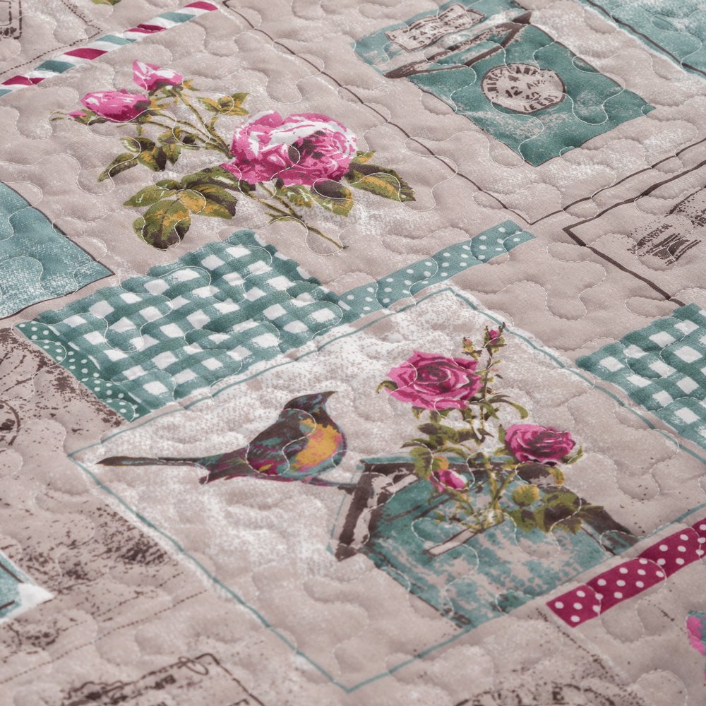 Printed Quilt Coverlet Set Bedspread Full/Queen Size (86\