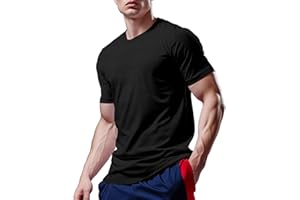 YumiDay Mens Workout Shirts Dry Fit, Mens Running Shirt Athletic Shirts Moisture Wicking Crew Neck Gym T-Shirts Short Sleeve