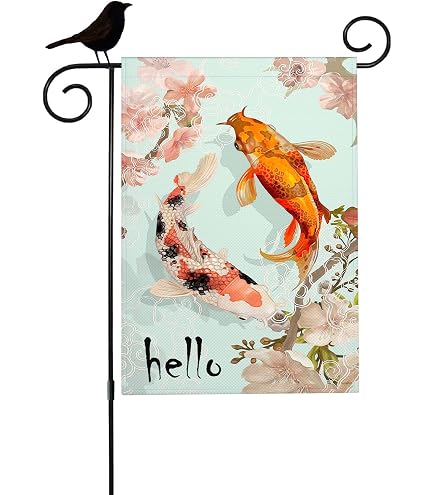 Yochoice Japanische Koi Fisch Gartenflagge – 30,5 X 45,7 Cm, Zweiseitig Bedruckt – Für Garten, Hochzeit & Party