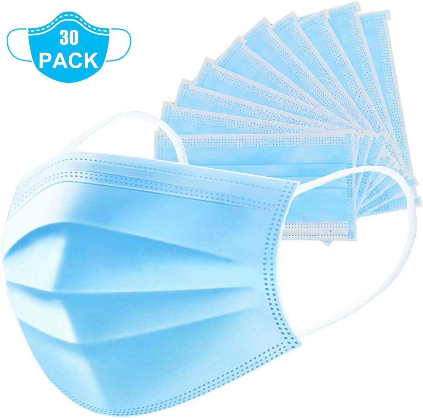 20 PCS Disposable Mask 3-Ply Face Mask,Protection and Personal Health Mask, Earloop Mouth Face Sanitary Masks