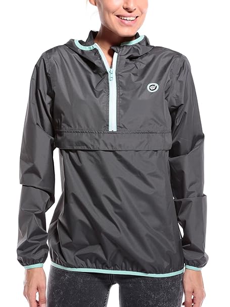 WOLDO Athletic Regenjacke Damen wasserdicht atmungsaktiv Windbreaker Laufjacke