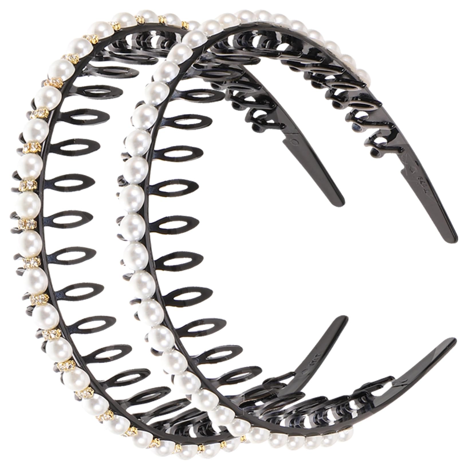 LALADEFIEE Pearl Headband with Teeth Non-Slip Hair Hoop for Women Girls Wedding Party Hair Accessories Chic Fashion Styling