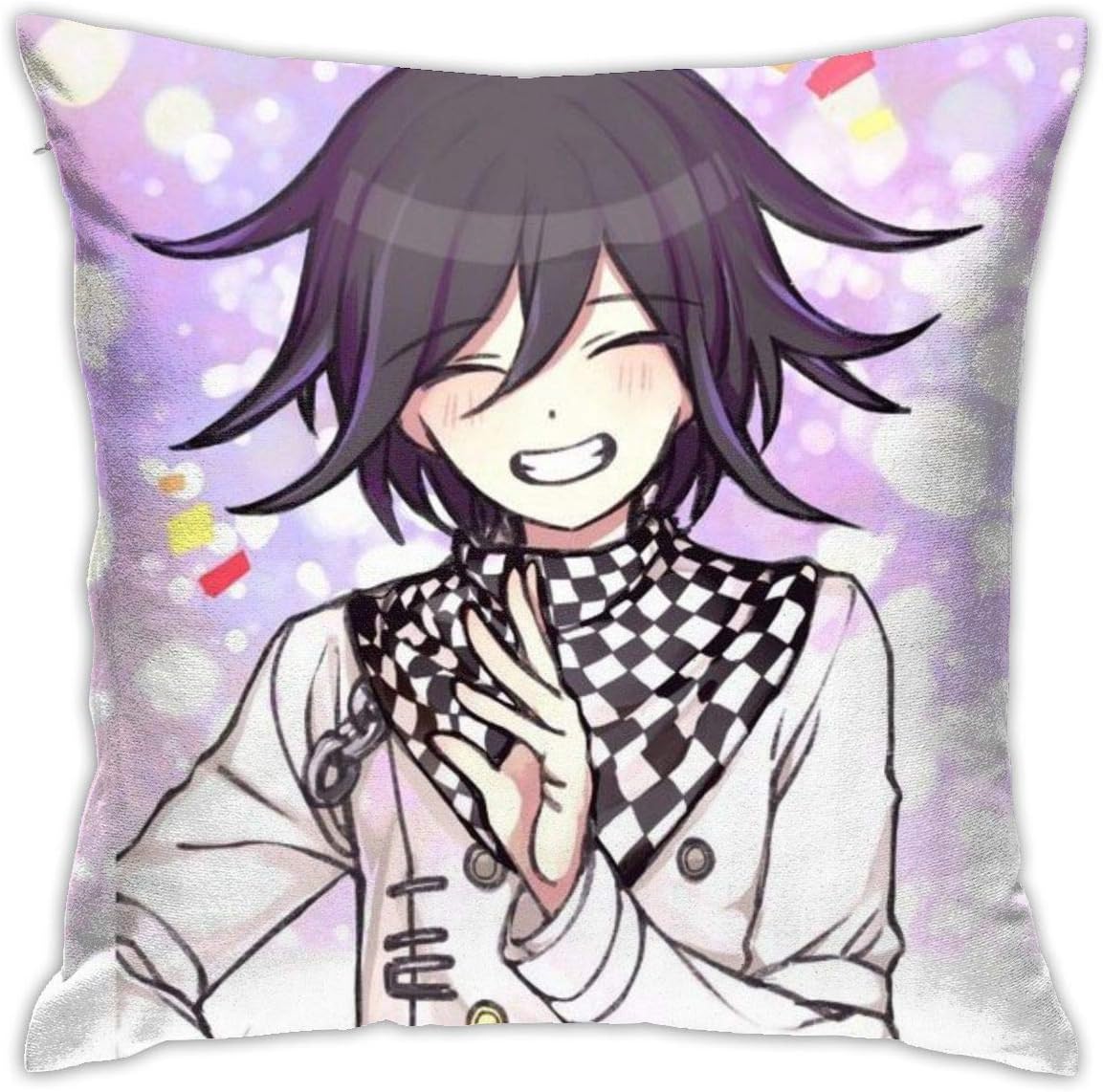WANGLU Kokichi Ouma Background Updated Throw Pillow Covers Decorative Cushion Sofa Square Pillow Case 18 * 18 Inch