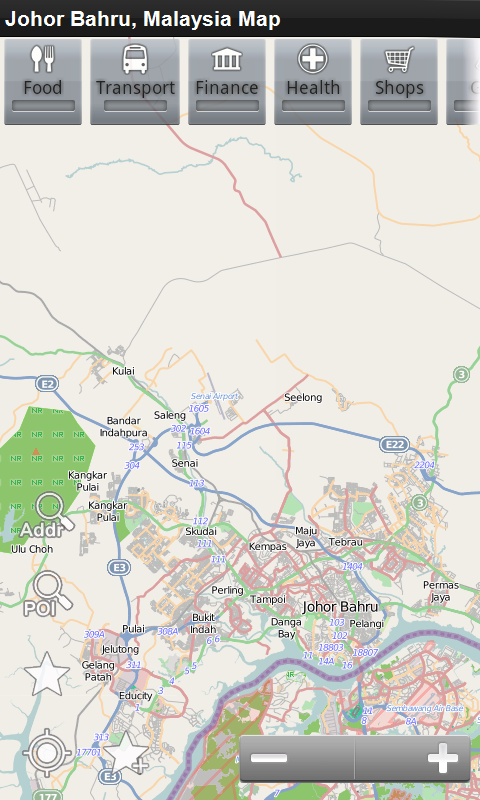 Amazon Com Johor Bahru Malaysia Offline Map Place Stars Appstore For Android