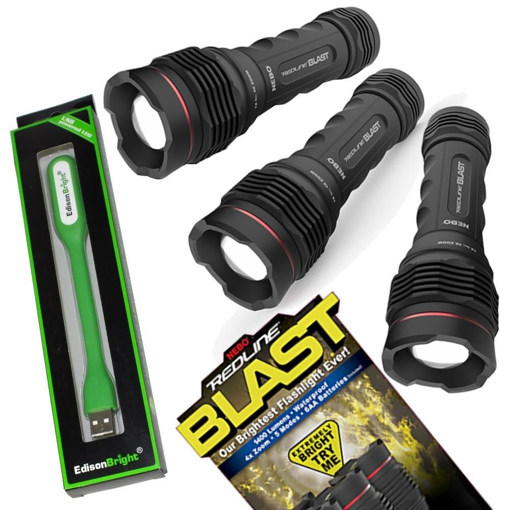 nebo blast flashlight-1400 lumen REDLINE Flashlight Introducing the NEBO Essentials Trio *NEBO REDLINE BLAST Flashlight (NEB-FLT-0006)