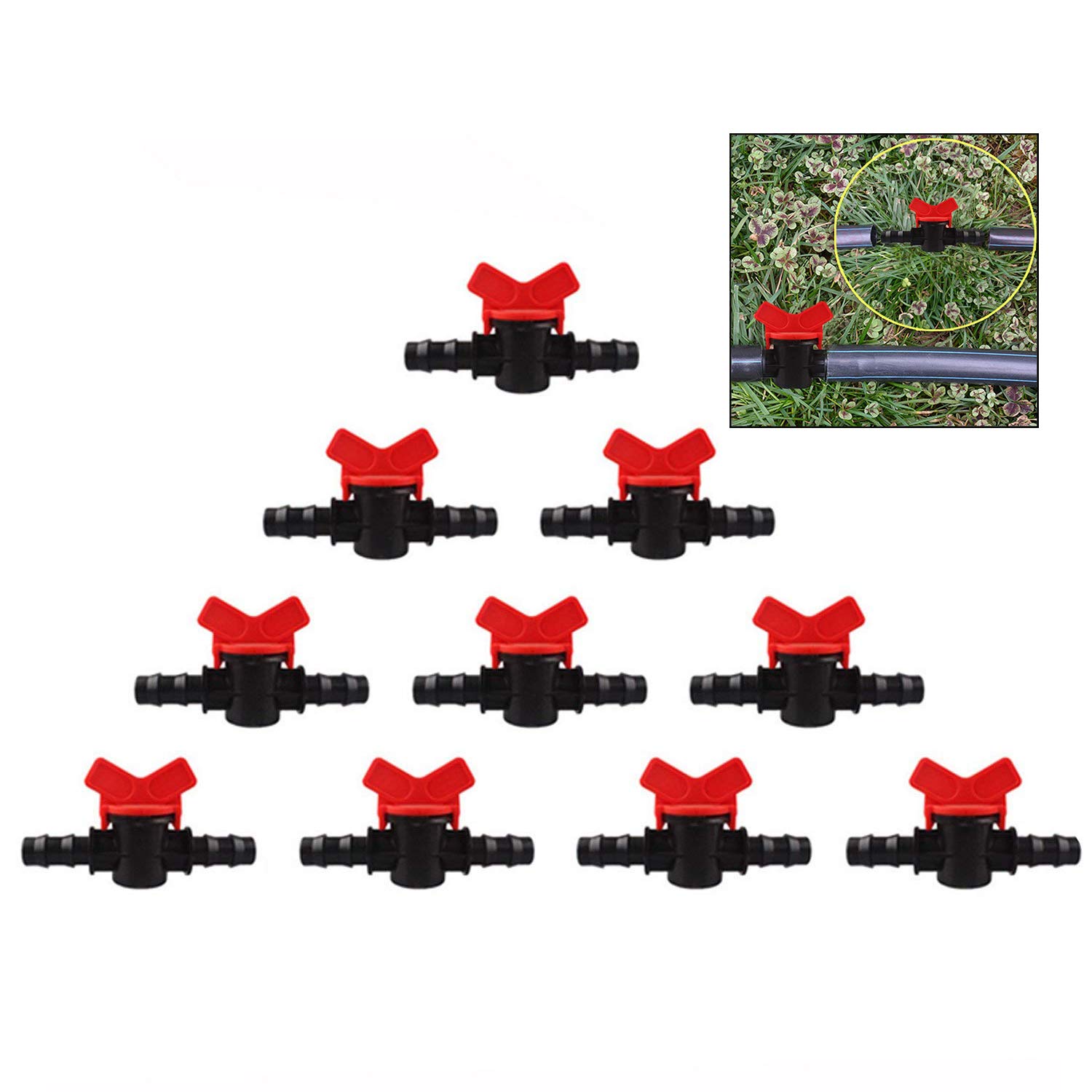 LHKJ Garden Watering Plastic Adjustable Irrigation Misting 10 Pcs Sprinklers for Outdoor Faucet, Drip Irrigation