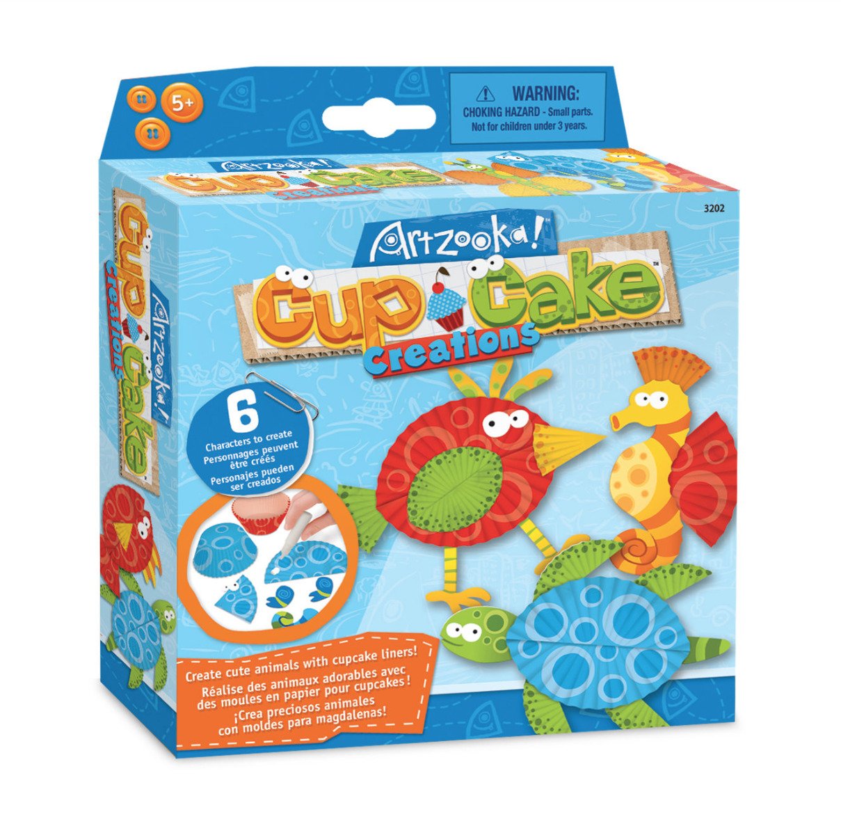 Artzooka - DIY Craft Set for Creative Kids, Make Animals from Cupcake Liners - Craft Kit for Girls and Boys - SMU-3202