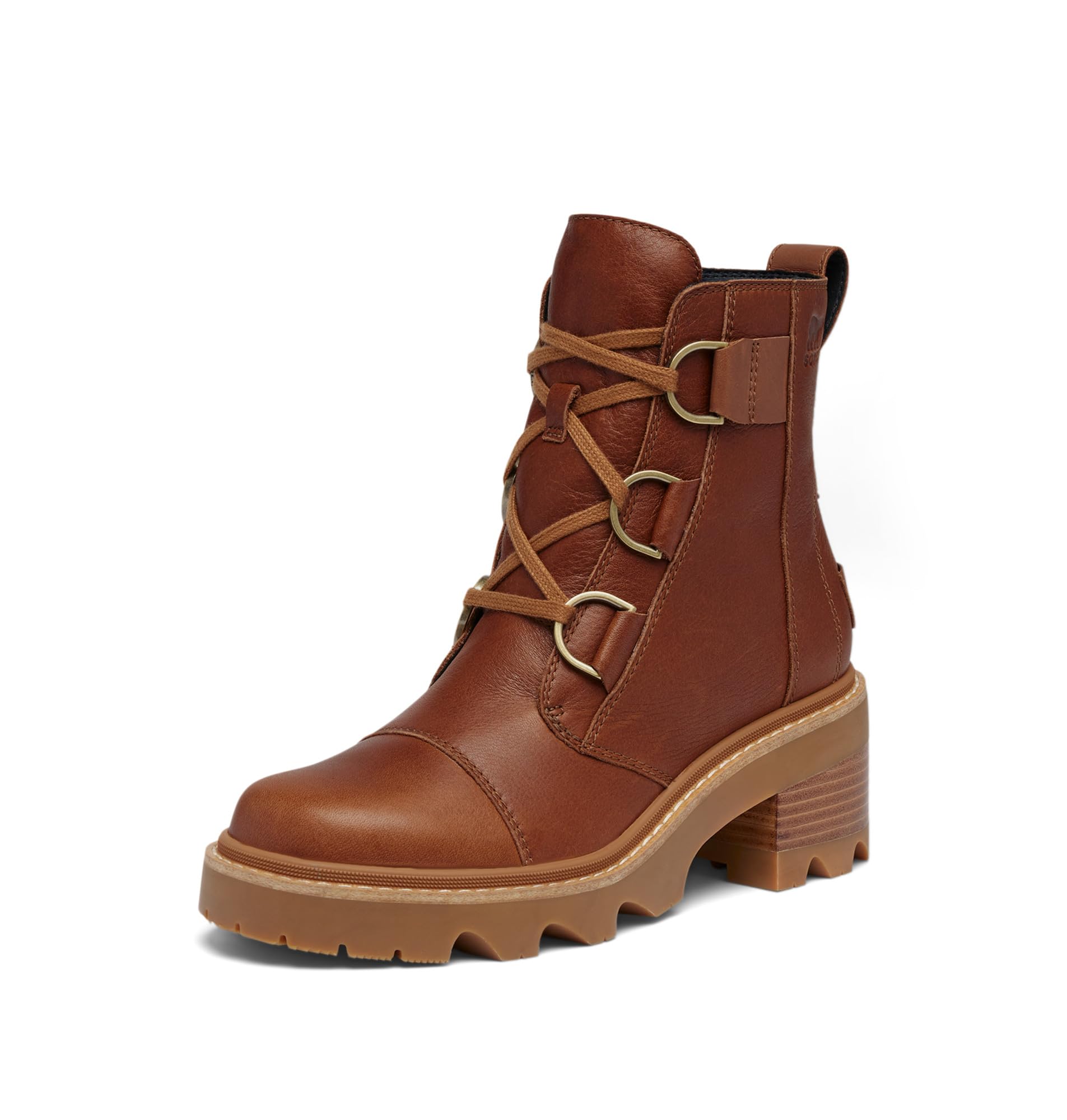 SOREL Women’s Joan Now Lace Boot – Velvet Tan, Black – 8.5