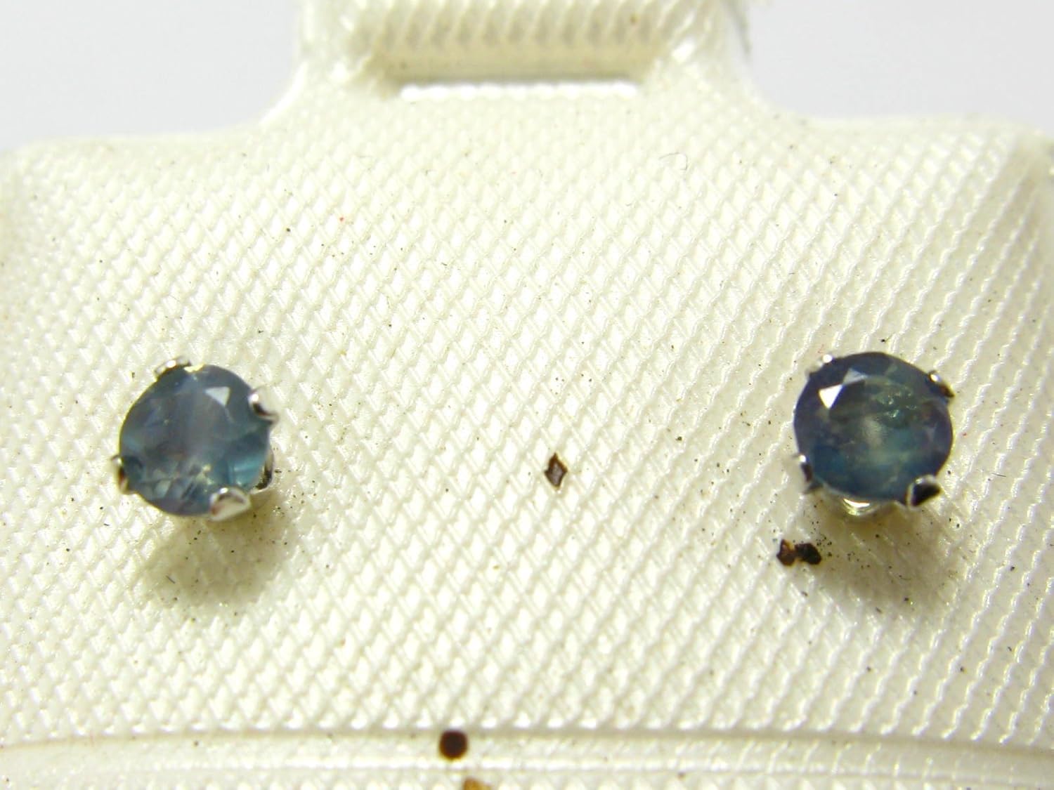 Genuine Russian Alexandrite Studs Earrings in 14k Yellow