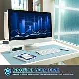 K KNODEL Desk Mat Blotter Dual-Sided PVC Leather Pad 60x35cm Light Blue view 6