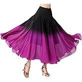 CISMARK® Elegant Ballroom Dancing Waltz Dance Party Long Swing Mesh Skirt