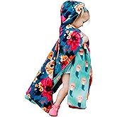 Birdy Boutique Car Seat Poncho for Kids – Reversible Warm Blanket with Hoodie – Safe to Use Over Seat Belts – Easy On, Easy Off, and Doesn’t Impact Seat Performance - Mermaid Floral – One Size
