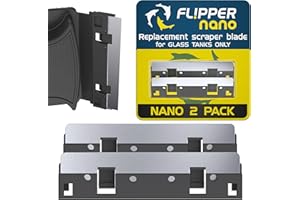 FL!PPER Flipper Nano Aquarium Algae Scraper Replacement Blades for Fish Tank Cleaning Kits – Stainless Steel Replacement Blades for Glass Tanks – Aquarium Cleaner Blades, 2 Pack