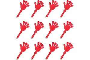 Beistle 12-Pack Hand Clappers, 7-1/2-Inch, Red