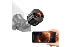 WiFi Telescope Camera Eyepiece, 64G Electronic Eyepiece Camera with 1.5" Screen, Astronomy Camera Fits to 28mm- 50mm Scopes, 