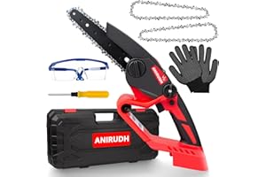 Cordless Mini Chainsaw for Milwaukee M18 Battery,Small ChainSaw 6 Inch with Security Lock,ANIRUDH Battery Power Handheld Mini Chain Saw for Wood Cutting,Tree Trimming,Camping (Battery Not Included)