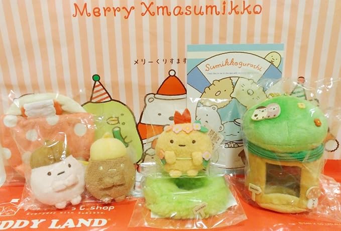 Amazon すみっコぐらし Shop キデイランド てのりぬいぐるみ えびふらいのしっぽ たぴおかどんぐりset きのこのふとん 木 ノベルティ 草 A アニメ 萌えグッズ 通販