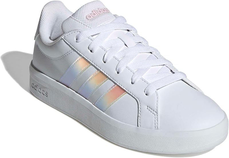 Sapatos unissex para crianças Grand Court 3.0 Junior, FTWR Branco/Iridescente/Quase Rosa, 38 EU