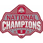 Rico Industries NCAA Ohio State Buckeyes 2025 National College Football Champions Shape Cut Pennant - Home and Living Room Décor - Soft Felt EZ to Hang